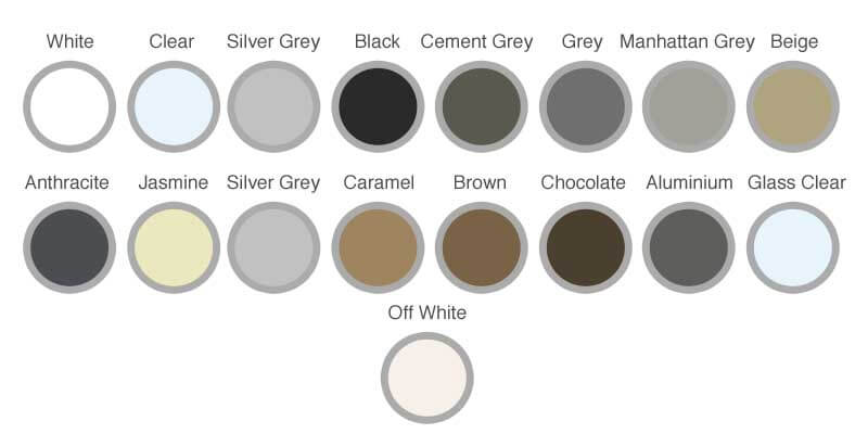 Silicone Colour Chart